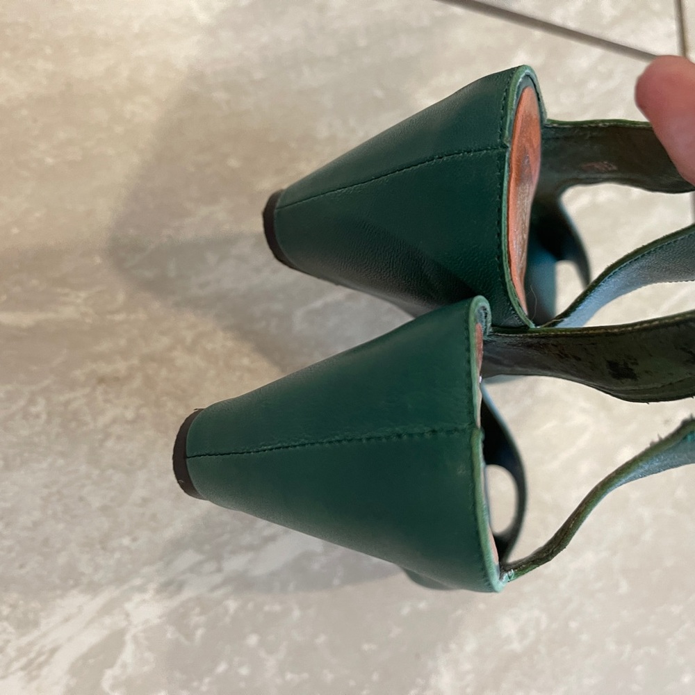 Jeffrey Campbell Green Wedge Shoes - Picture 9 of 14